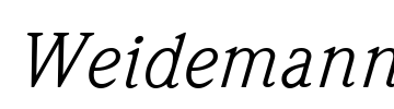 Weidemann Font Image