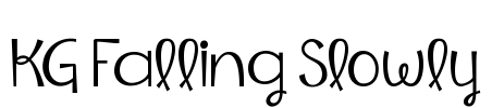 KG Falling Slowly Font Image