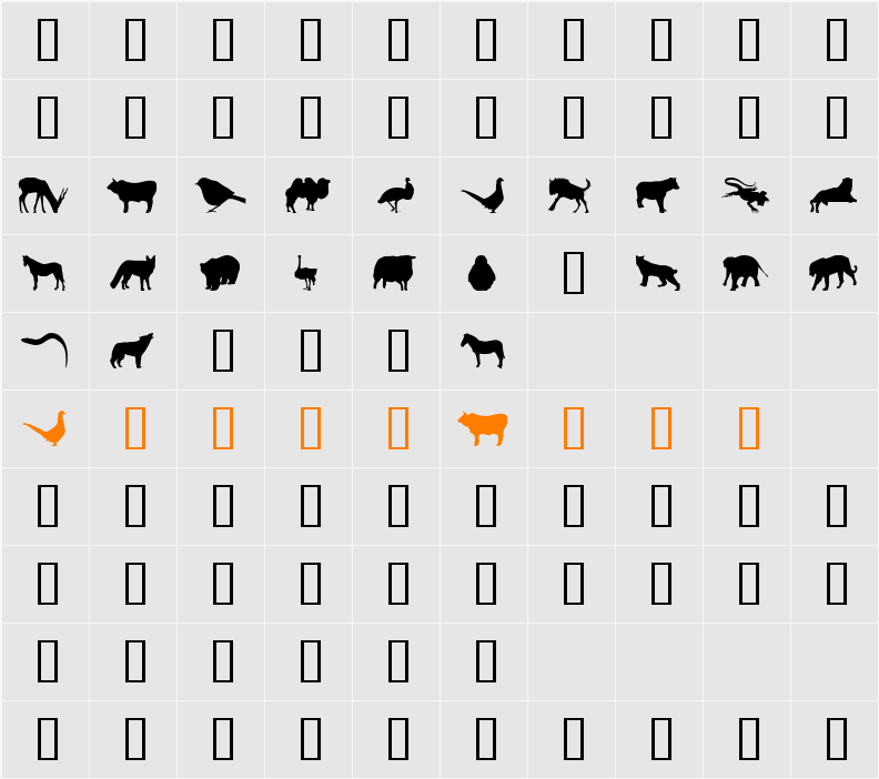 Jasna_P Character Map