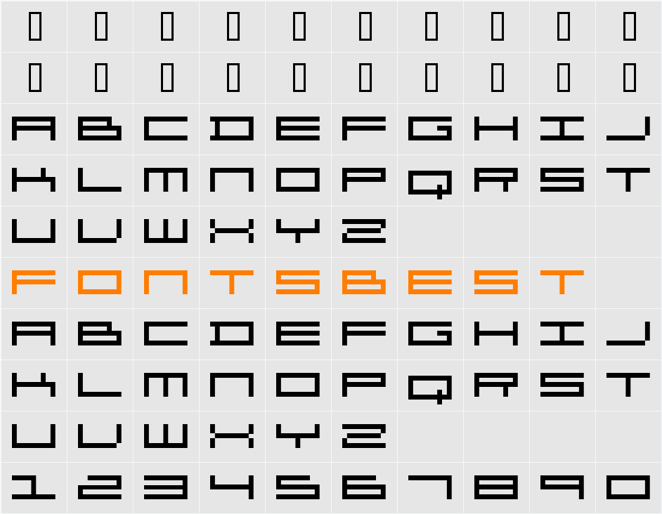 Organ Character Map
