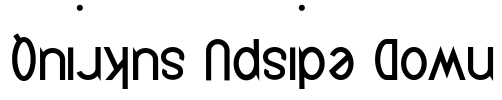 Quirkus Upside Down Font Image