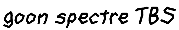 goon spectre TBS Font Image