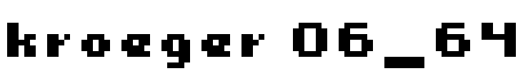 kroeger 06_64 Font Image