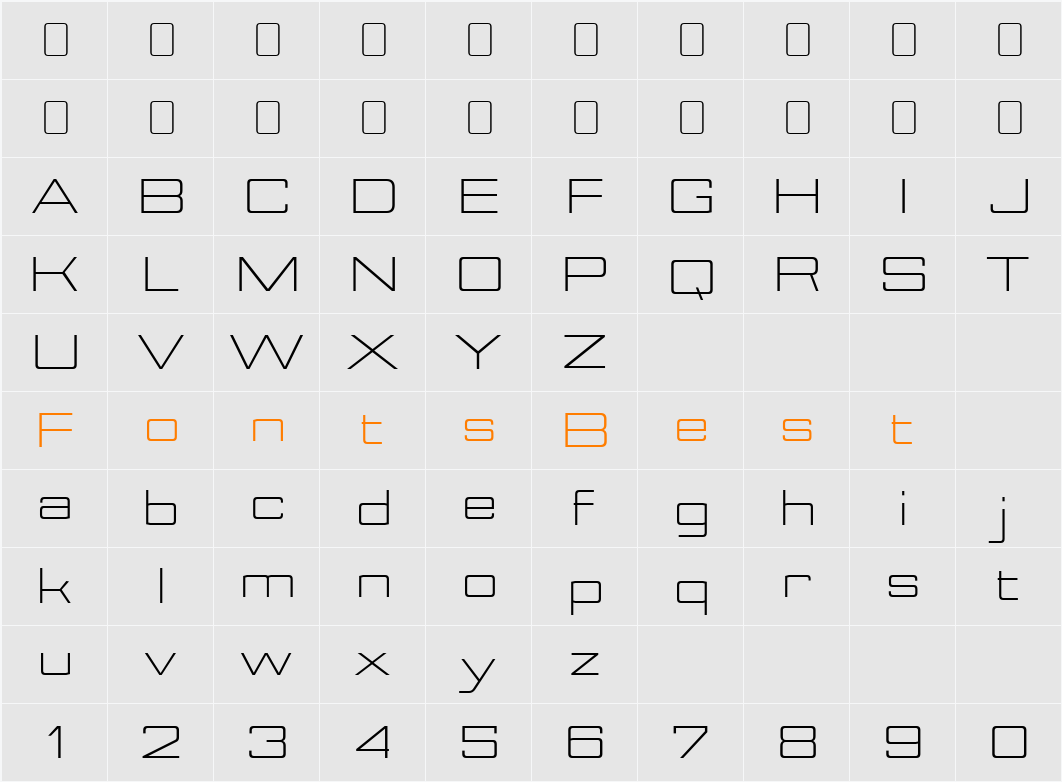Nesobrite Ex Bk Character Map