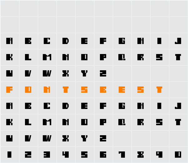 Salmiak Regular Character Map