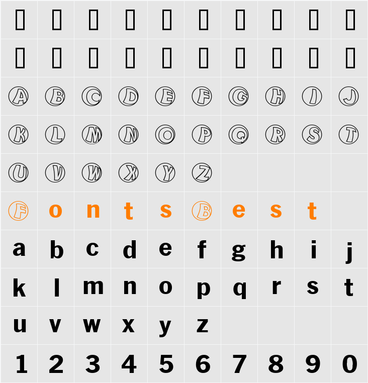 KAMarbleClear Character Map
