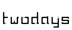 twodays Font Image