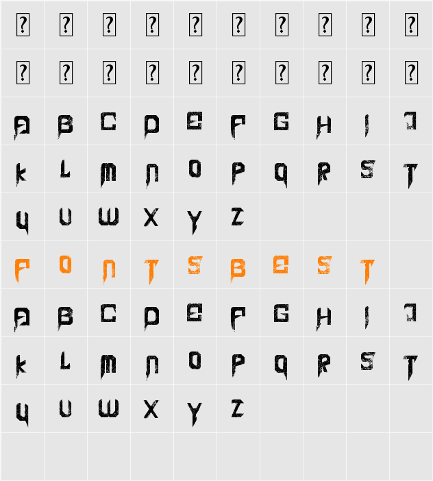 Penetration Out Character Map