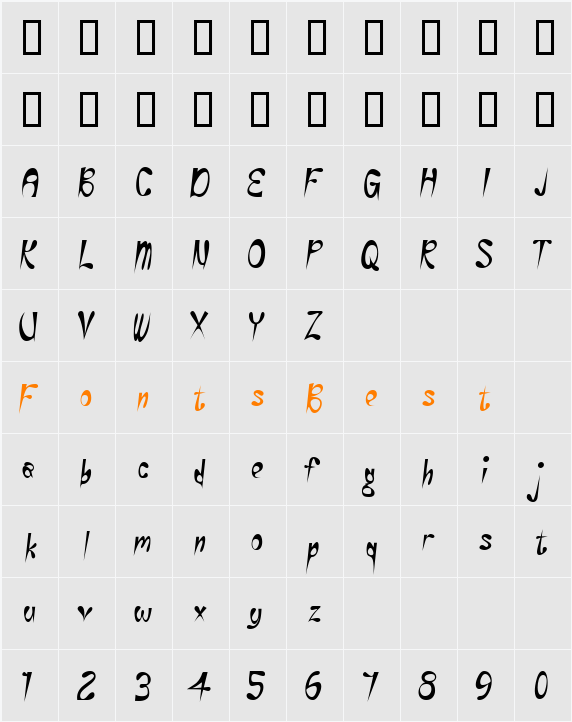 Eye Rhyme Character Map