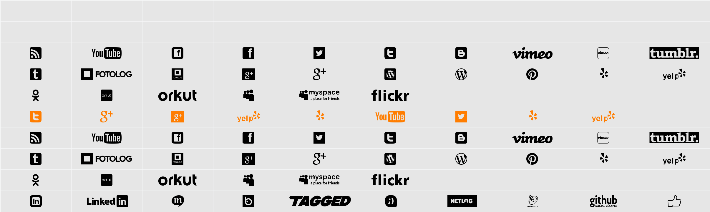 Social logos tfb Character Map