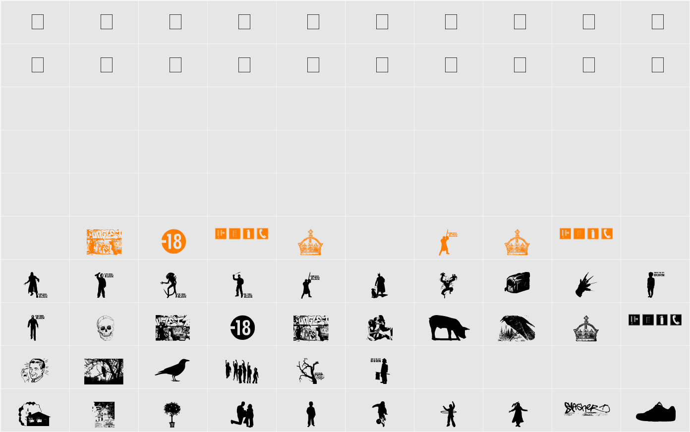 Watch The City Burn Character Map