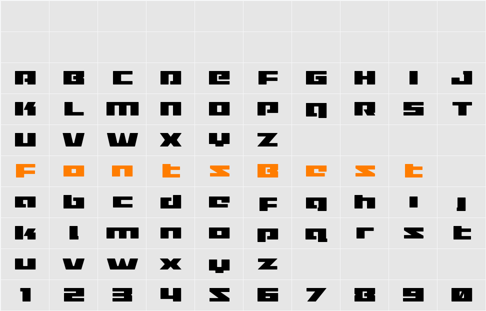 Turbo Charge Expanded Character Map