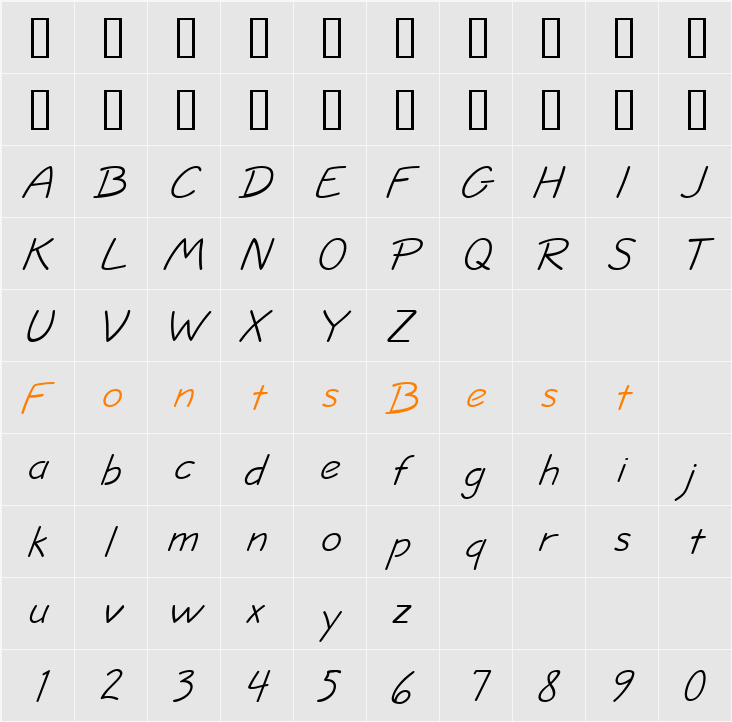 Jolt Character Map