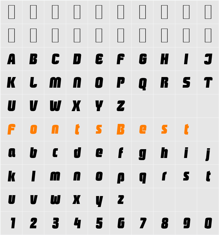 PasadenaSerial-Heavy Character Map