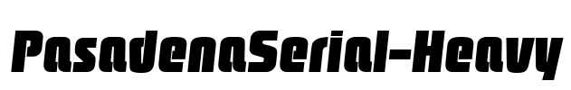 PasadenaSerial-Heavy Font Image