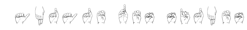 Langage des signes Font Image