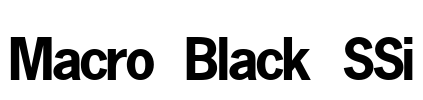 Macro Black SSi Font Image