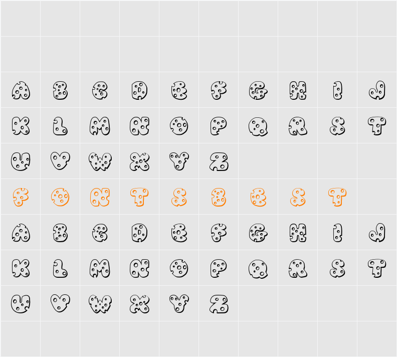 JI Swiss Cheese Character Map