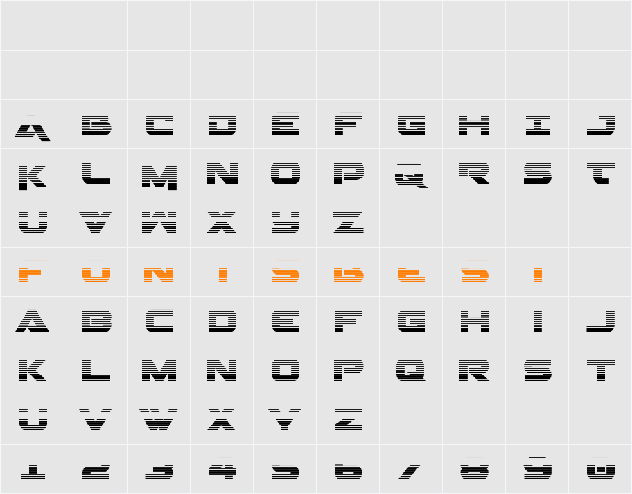 Gemina Gradient Character Map