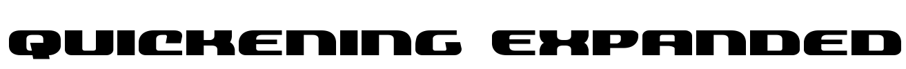 Quickening Expanded Font Image
