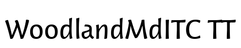 WoodlandMdITC TT Font Image