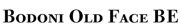 Bodoni Old Face BE Font Image