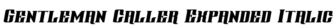 Gentleman Caller Expanded Italic