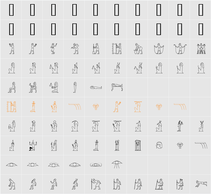 GlyphBasic Character Map