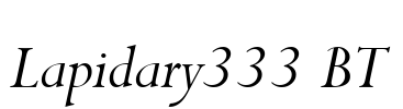 Lapidary333 BT Font Image