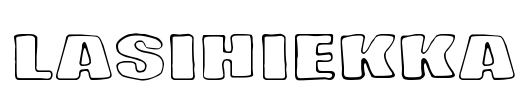 Lasihiekka Font Image