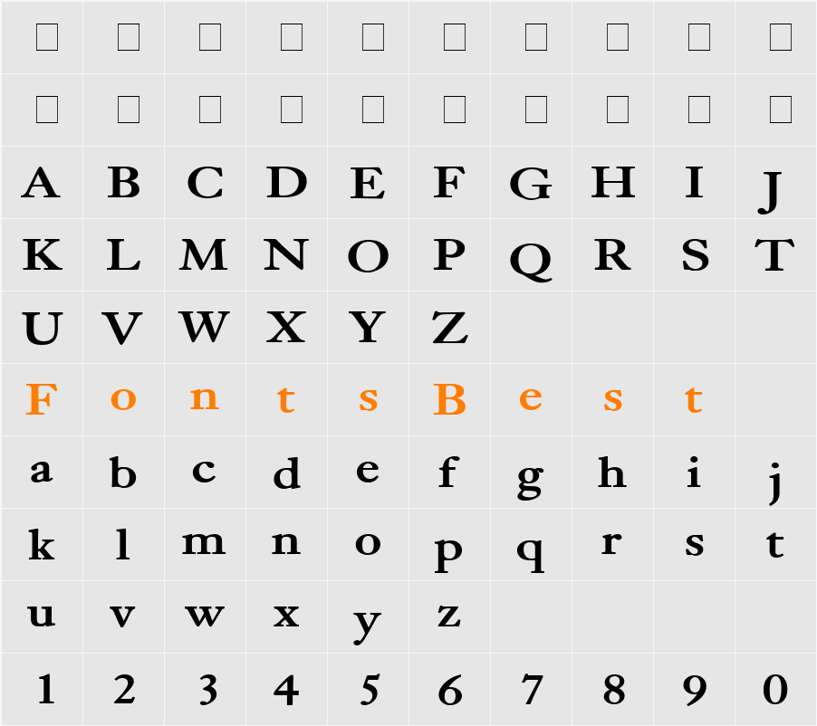 Bliss Wide Character Map