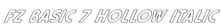 FZ BASIC 7 HOLLOW ITALIC Font Image