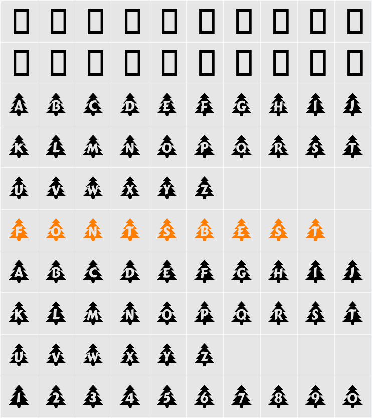 Sapin Character Map