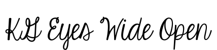 KG Eyes Wide Open Font Image