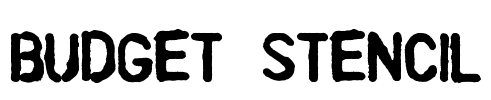 Budget Stencil Font Image