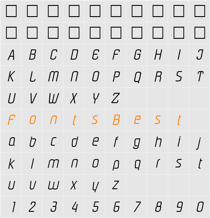 PloverLight Character Map