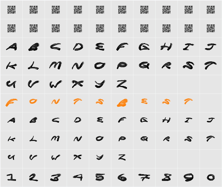 SuperRocket Character Map