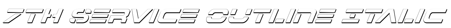 7th Service Outline Italic