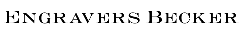 Engravers Becker Font Image