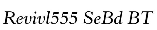 Revivl555 SeBd BT Font Image
