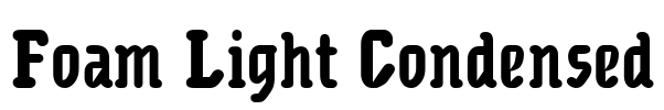 Foam Light Condensed Font Image