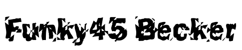 Funky45 Becker Font Image