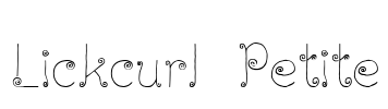 Lickcurl Petite Font Image