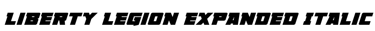 Liberty Legion Expanded Italic Font Image