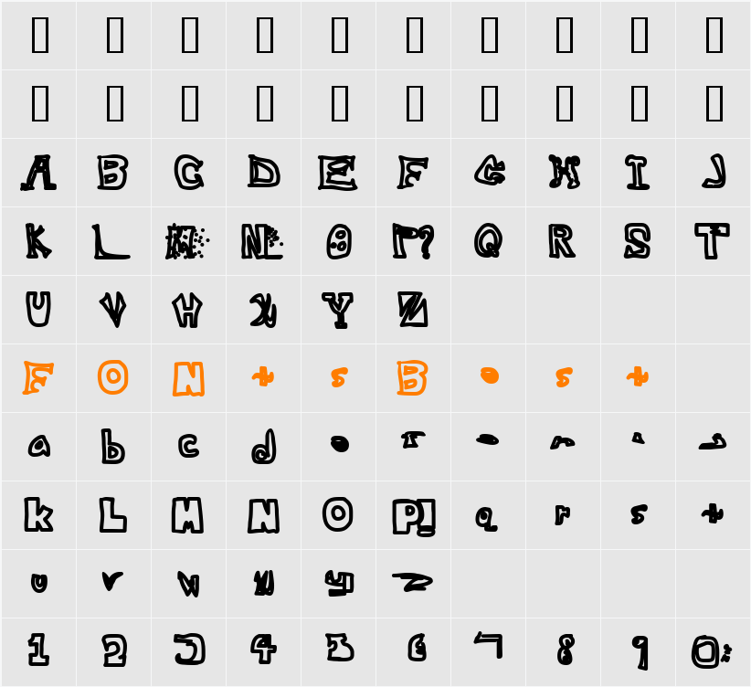 JI-Sashed Character Map