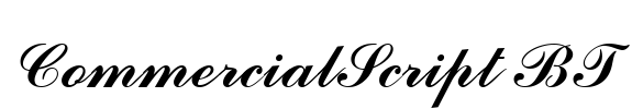 CommercialScript BT Font Image