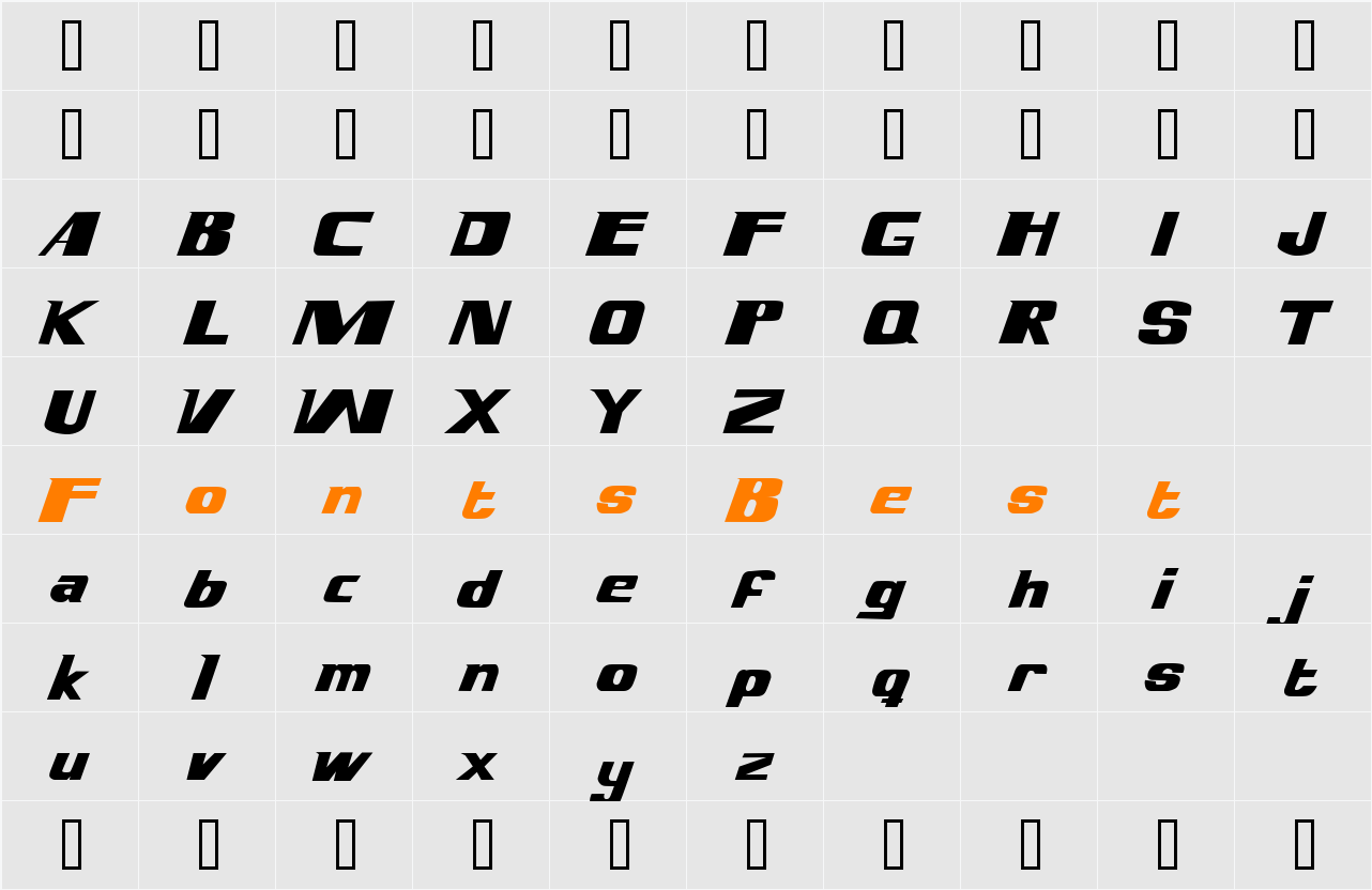 Magnump.i. Character Map