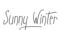 Sunny Winter Font Image