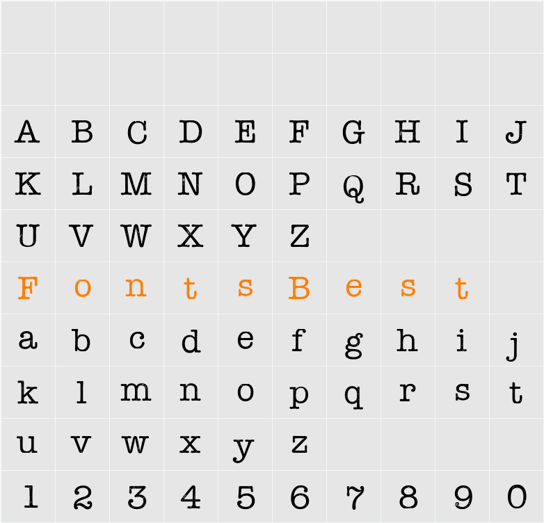 Linowrite Character Map