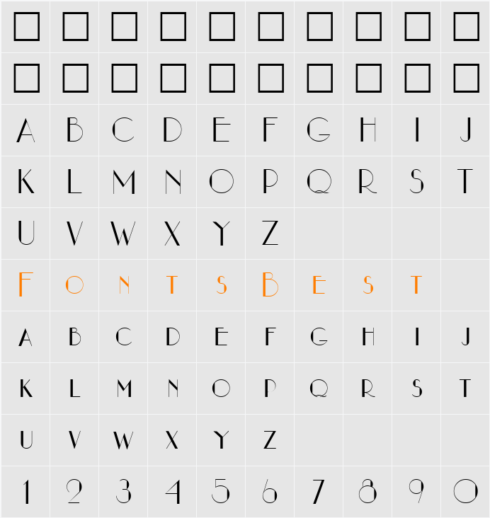 Present Character Map